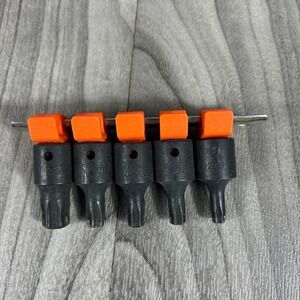 Great Neck Drive Star Bit Set with Rail, 3/8", Pack of 5 Pieces